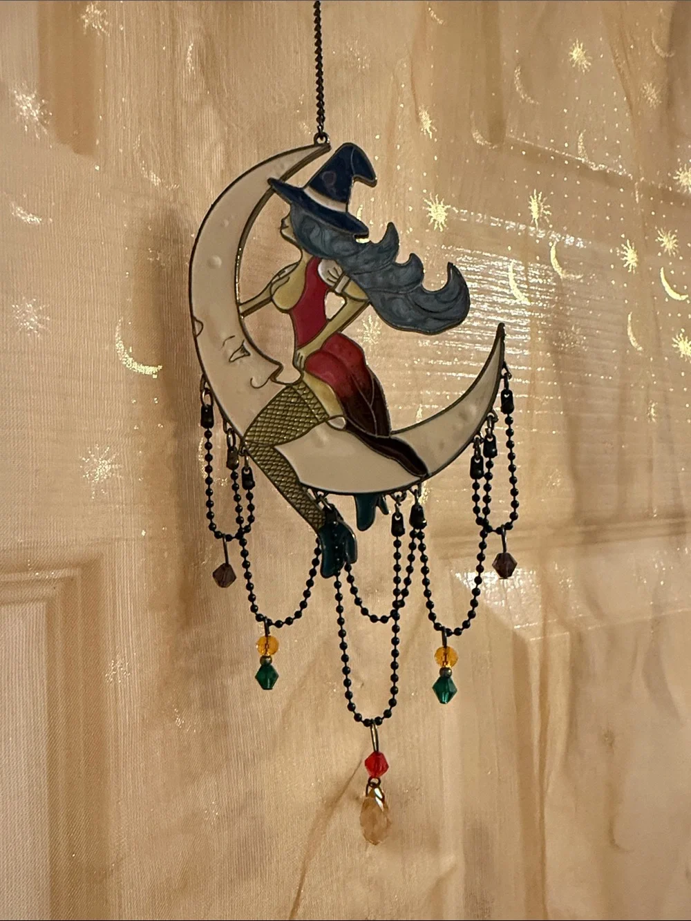 Witch on Moon Wall Decor